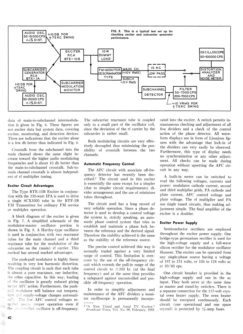 RCA BTE-10B Direct FM Exciter, page 5