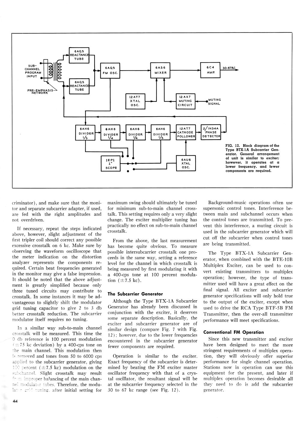 RCA BTE-10B Direct FM Exciter, page 7