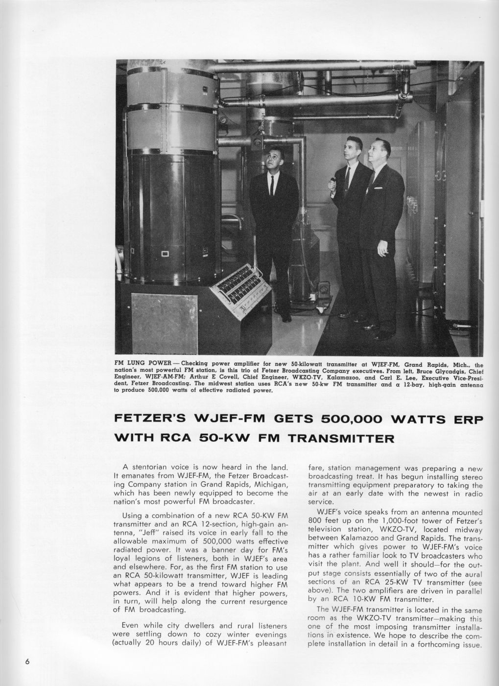WJEF-FM...Stereo Half-Million-Watts, page 1