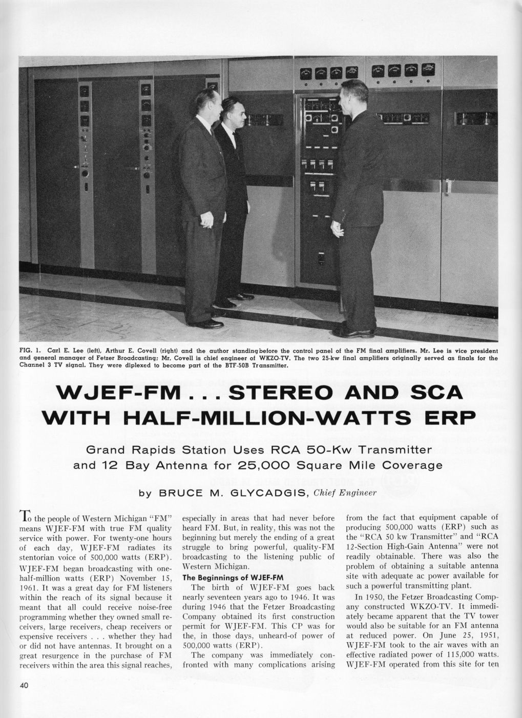 WJEF-FM...Stereo Half-Million-Watts, page 1