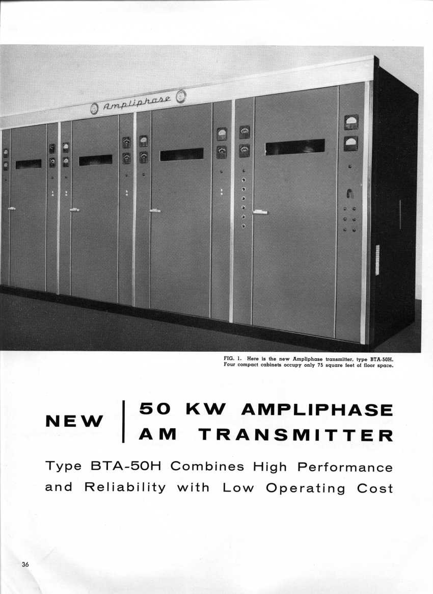 New 50 kW Ampliphase AM Transmitter, page 1