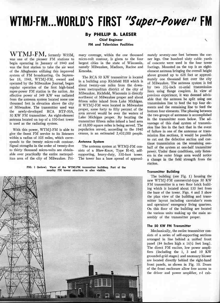 WTMJ-FM...World's First 